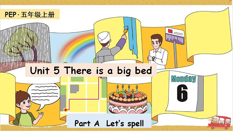 Unit5 There is a big bed A let's spell  课件+教案+练习+素材01