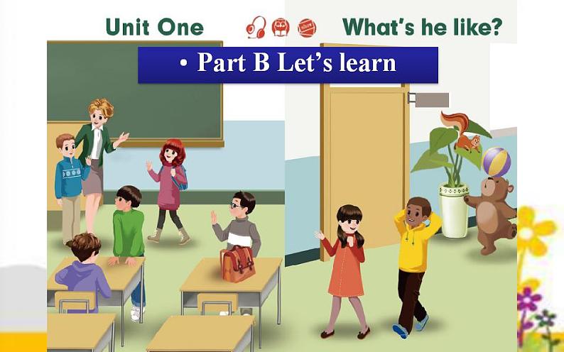 五年级上册英语课件-Unit 1 What’s he like？ Part B Let’s learn  人教PEP版(共23张PPT)01