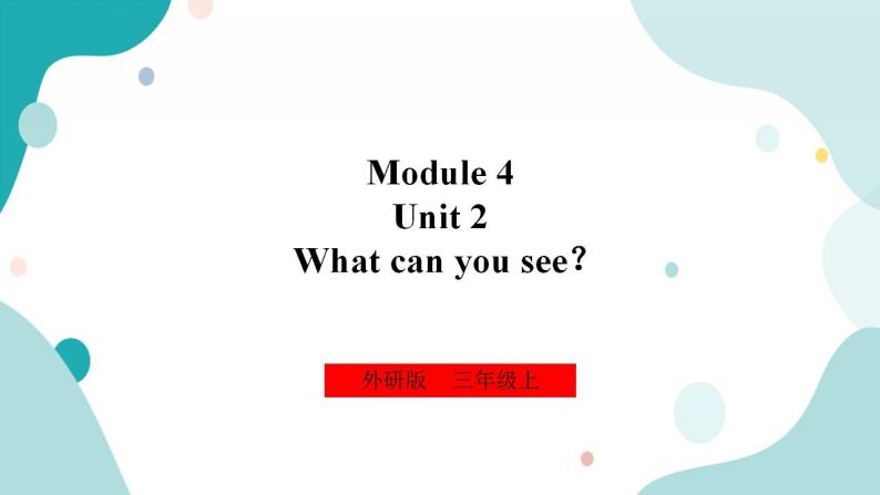外研版（一年级起点）3上英语 Module 4 Unit 2 What can you see 课件+教案+练习+音视频01