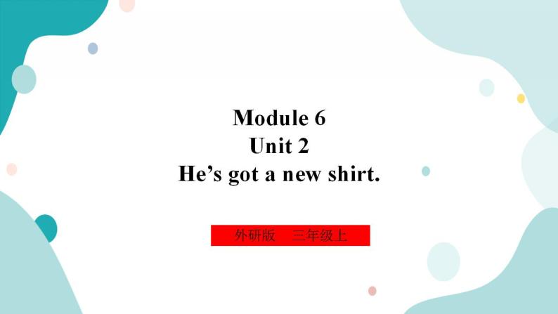 外研版（一年级起点）3上英语 Module 6 Unit 2 He's got a new shirt 课件+教案+练习+音视频01