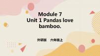 英语外研版 (一年级起点)Unit 1 Pandas love bamboo.优质ppt课件