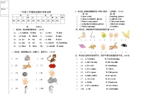人教版（新起点）一年级上册英语期末试卷3（含答案+听力音频，无听力书面材料）