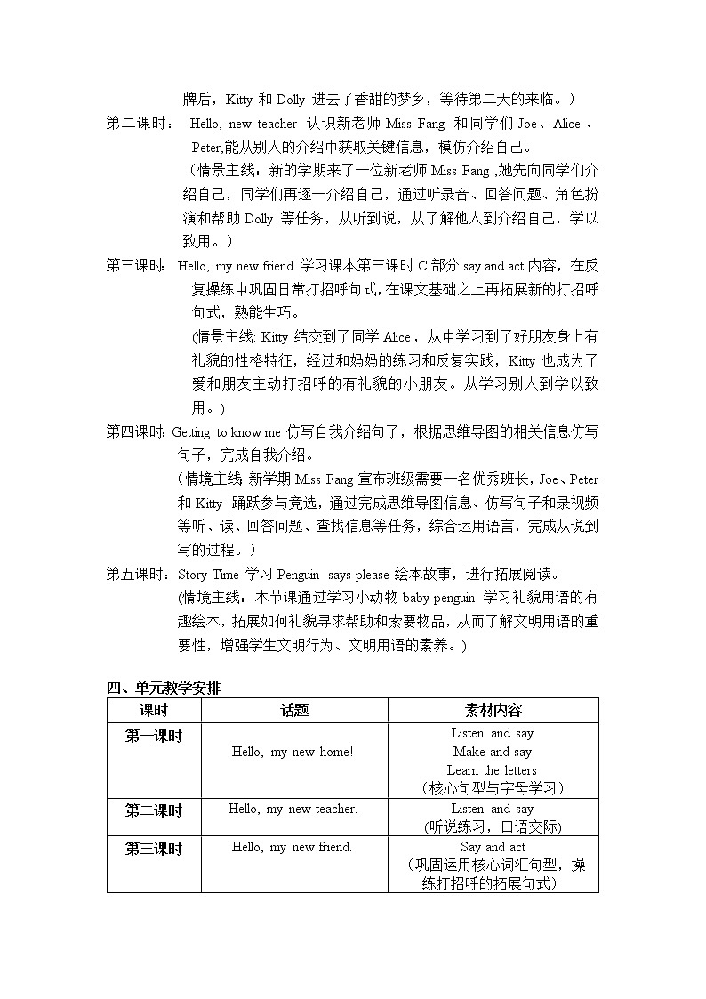 沪教版小学英语三年级上册第一模块第一单元第三课时 教案02