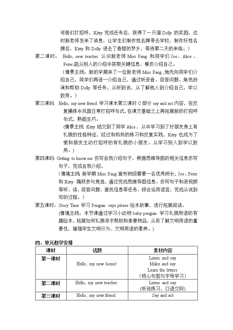 沪教版小学英语三年级上册第一模块第一单元第四课时 教案02