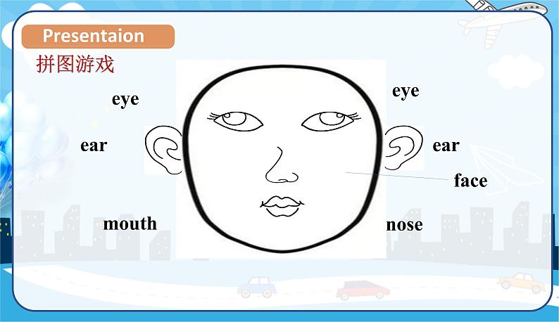 人教版三年级英语上册--Unit 3   Look at me！Part B Start to read & let's check&let's sing（课件）07