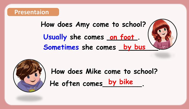 人教版六年级英语上册--Unit 2   Ways to go to school. Part A Let's try & Let's talk（课件+素材）08