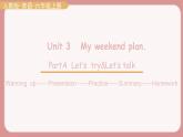 人教版六年级英语上册--Unit 3   My weekend plan. Part ALet's try& Let's talk（课件+素材）