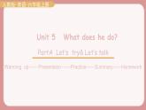 人教版六年级英语上册--Unit 5   What does he do Part A Let's try& Let's talk（课件+素材）