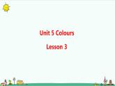 Unit 5 Colours Lesson 3 课件+教案+习题+素材