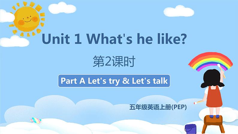 人教PEP五上英语 Unit1 Part A Let's try&Let's talk 课件+教案+音视频素材01