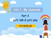 人教PEP四上英语 Unit 1 Part A Let's talk& Let's play 课件+教案+音视频素材