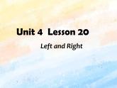冀教版（一起）3上英语 Lesson 20 Left and Right 课件+教案