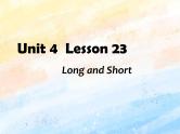 冀教版（一起）3上英语 Lesson 23 Long and Short 课件+教案