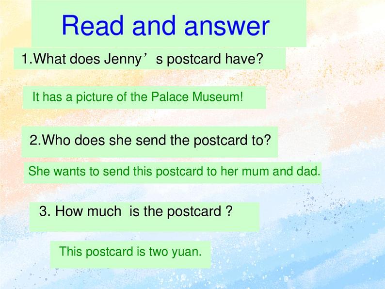 冀教版（一起）5上英语 Lesson 13 Let‘s Buy Postcards 课件+教案05