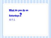 Unit 2  My week Part A & Part B （课件）人教PEP版英语五年级上册