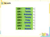 人教版五年级上册英语《My week》  Part A第二单元第1课时 课件+教案+练习