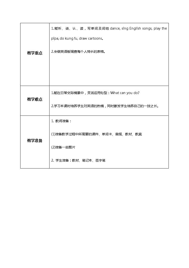 人教版五年级上册英语《What can you do》Part A 第四单元第2课时   课件+教案+练习02