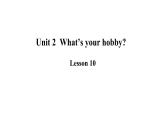 六年级上册英语课件－Unit2 What's your hobby？（Lesson10) ｜人教精通版 (共19张PPT)