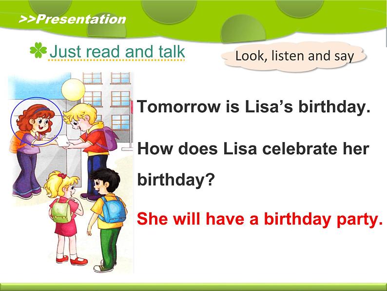 六年级上册英语课件－Unit3 Would you like to come to my birthday party？（Lesson13) ｜人教精通版 (共15张PPT)05