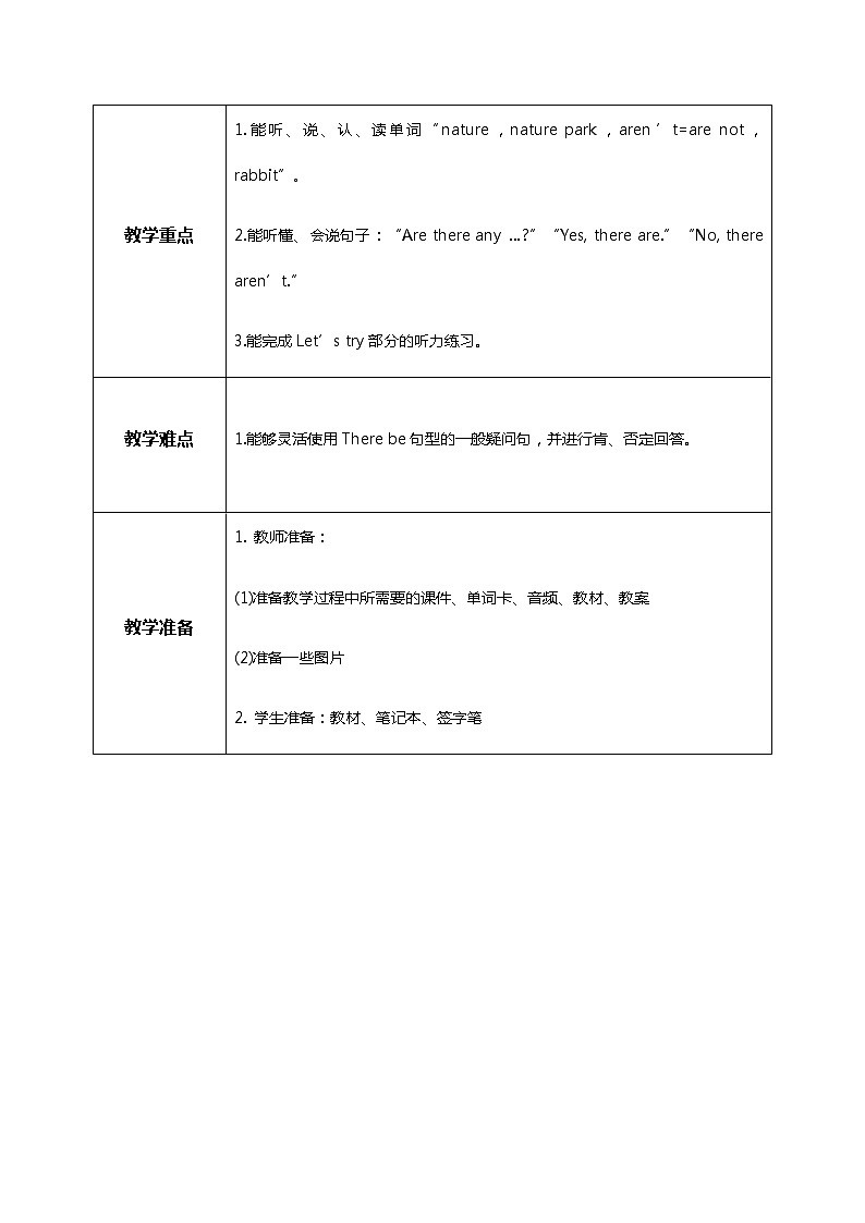 人教版五年级上册第六单元 Part B 第一课时 教学设计第2页