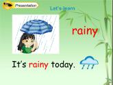 四年級(jí)上冊(cè)英語(yǔ)課件－Unit4 How's the weather today？（Lesson19) ｜人教精通版 (共18張PPT)