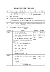 湘少版五年级上册Unit 9 What's your hobby?精品第三课时教案及反思