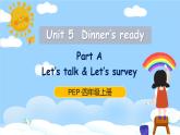 Unit 5 Dinner's ready Part  A Let's talk& Let’s survey课件+教案+素材
