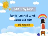Unit 4 My home Part  B Let's talk& Ask, answer and write課件+教案+素材