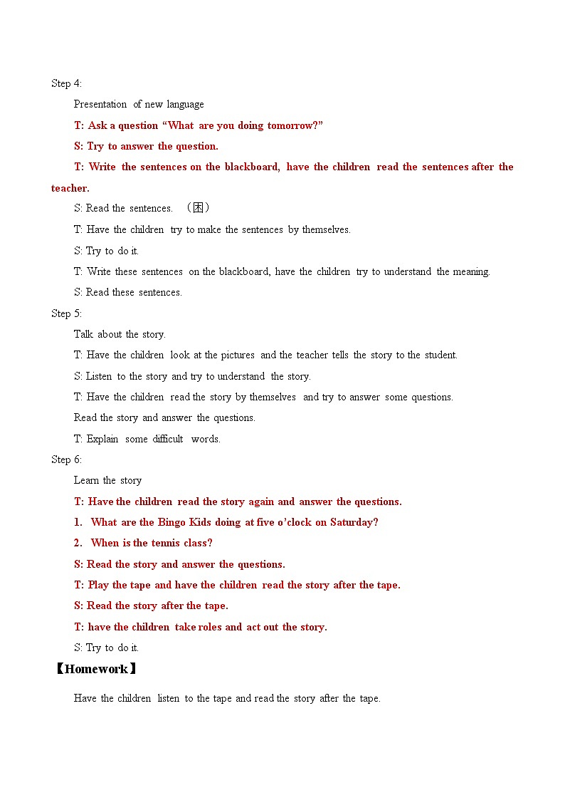 六年级上英语教案-Unit 3 Redrock Bay Health Club 北师大版03