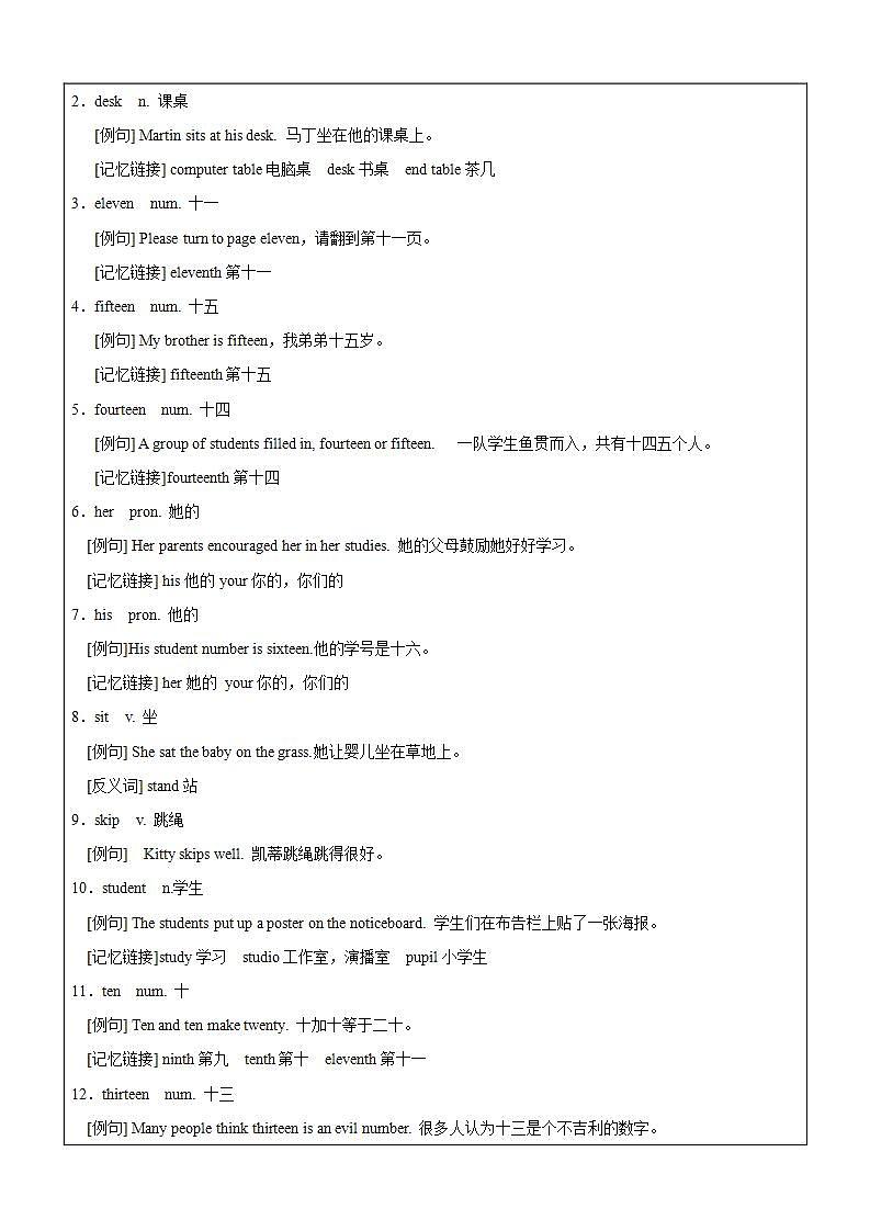 四年级上册英语同步拓展-M1 Unit 1 Meeeting new people讲义   牛津上海版（一起）03