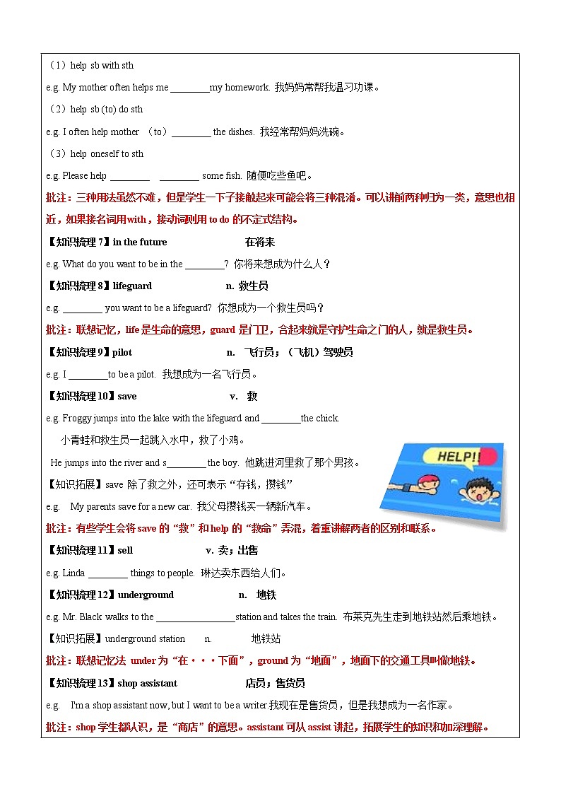 五年级上册英语同步拓展-M1 Unit 3 My future讲义 牛津上海版（一起）03