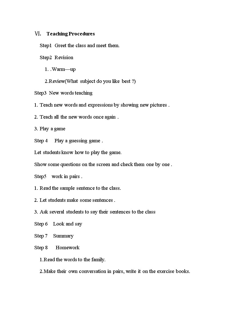 Unit 2 Lesson 1 What's the Missing Word教案02