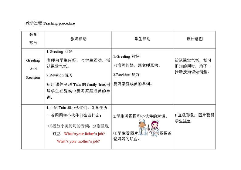 Unit 3 Lesson 3 What's Your Father's Job教案03
