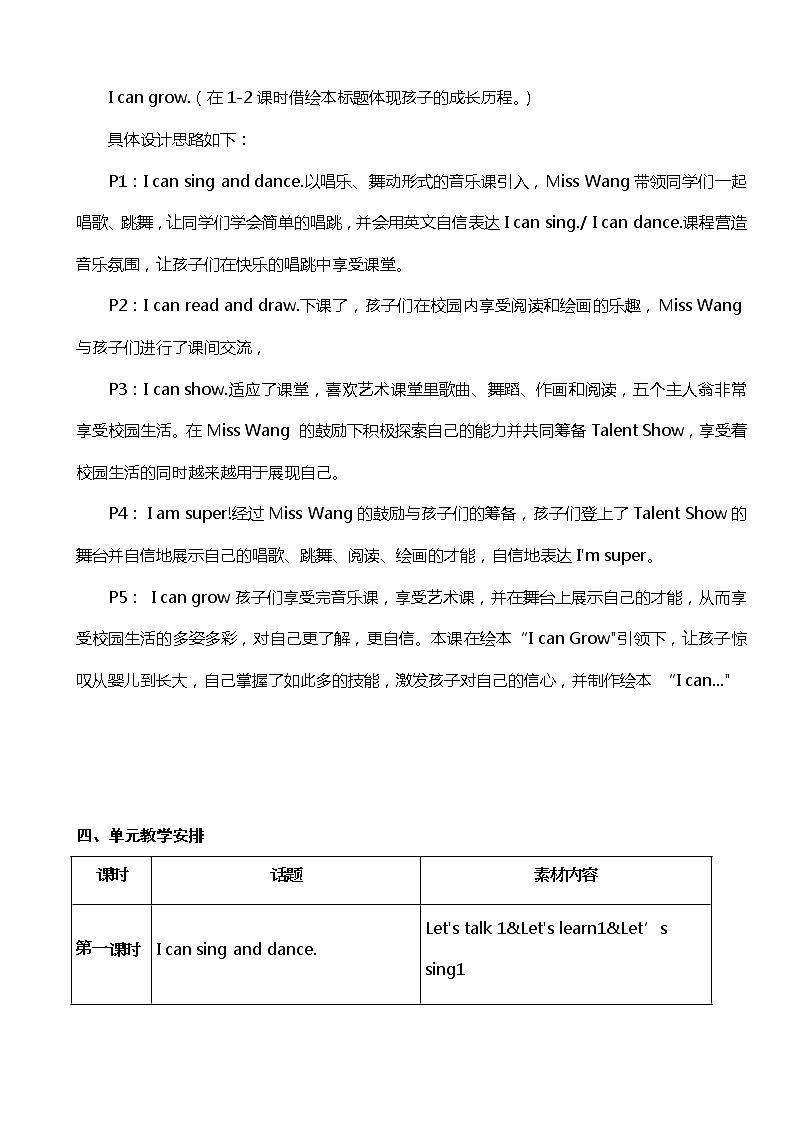 【一年级英语】第四单元I can sing 第五课时第2页