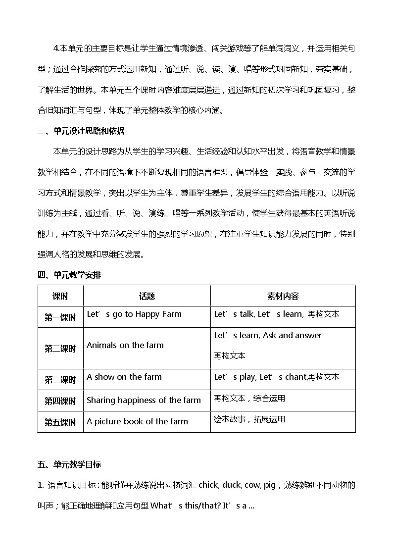 Module 4 Unit 10 On the farm教案（共5课时）02