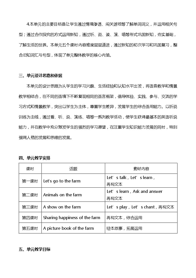Module 4 Unit 10 On the farm教案（共5课时）02