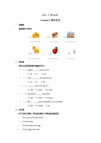 小学英语人教版 (新起点)三年级上册Lesson 1达标测试