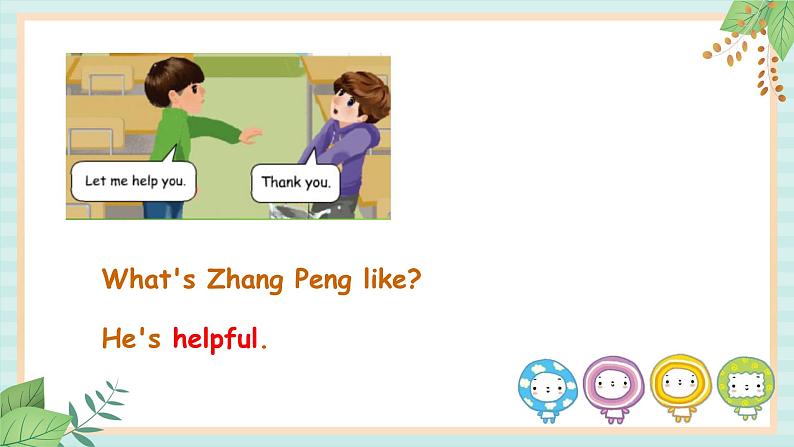 人教版PEP五英上Unit1 What's he like？PartB Let’s learn&Let's talk 课件04