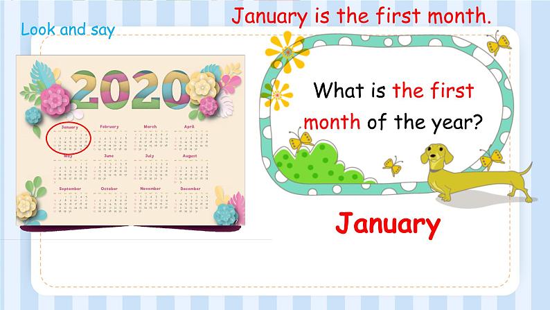 Unit 4 January is the first month. Lesson 19 & Lesson 20（课件） 人教精通版英语六年级上册第3页