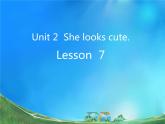 五年级上册英语课件－Unit2 She looks cute(Lesson7) ｜人教精通版 (共13张PPT)