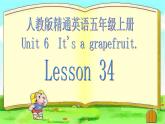 五年級上冊英語課件－Unit6 It's a grapefruit(Lesson34) ｜人教精通版   (共19張PPT)