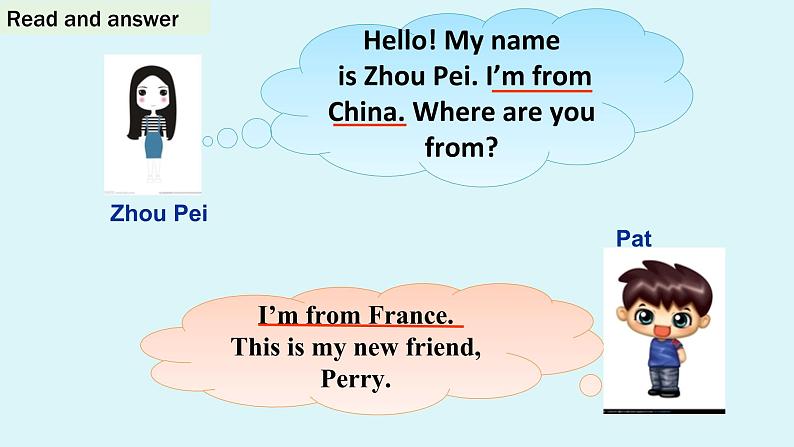 五年级上册英语课件－Unit1 We have new frlends(Lesson3) ｜人教精通版 (共11张PPT)第4页