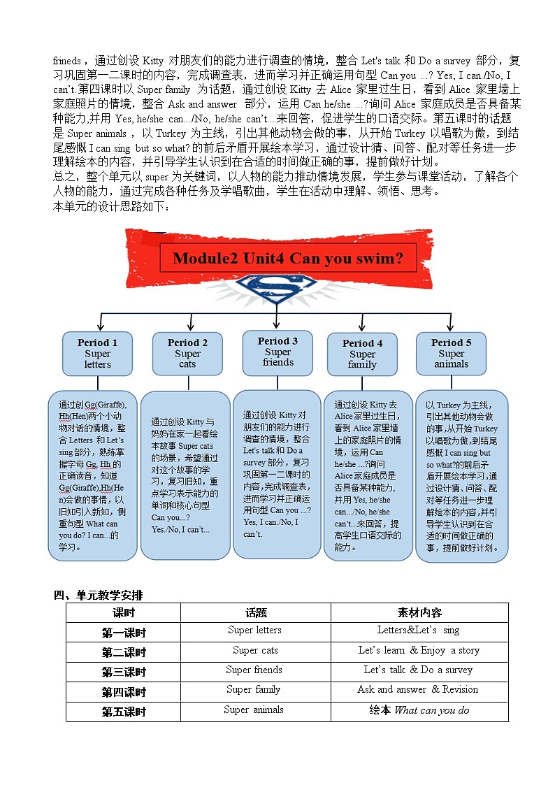 小学英语 二年级上册 第二模块第四单元第四课时 2AU4P4 教学设计第2页
