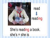 Module 2 Unit 1 She is reading a book.（课件） 外研版（三起）英语四年级上册