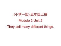 小学英语外研版 (一年级起点)五年级上册Unit 2 They sell different things.教案配套ppt课件