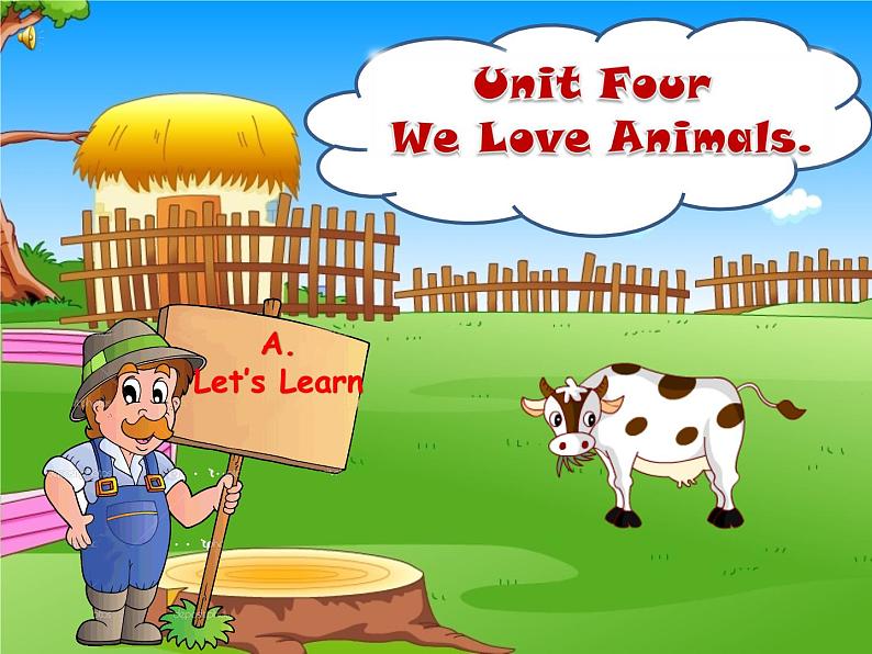 人教版PEP小学英语三年级上册Unit 4 We love animals    课件第1页