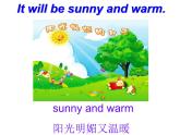六年级上册英语课件-Unit5 It will be sunny and cool tomorrow 湘少版（三起）(共12张PPT)