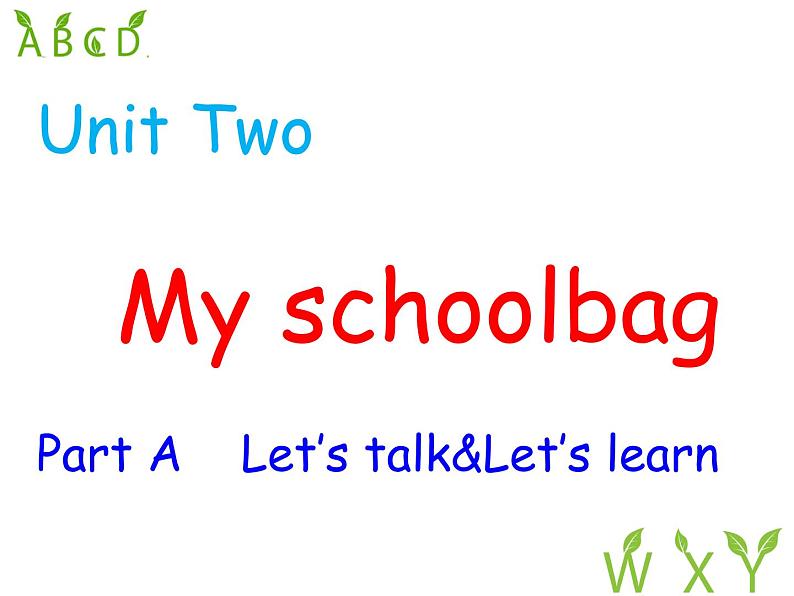 人教版PEP小学英语四年级上册Unit2 My schoolbag  课件05