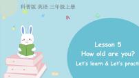 英语三年级上册Lesson 5 How old are you?说课ppt课件