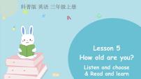 科普版三年级上册Lesson 5 How old are you?教课课件ppt